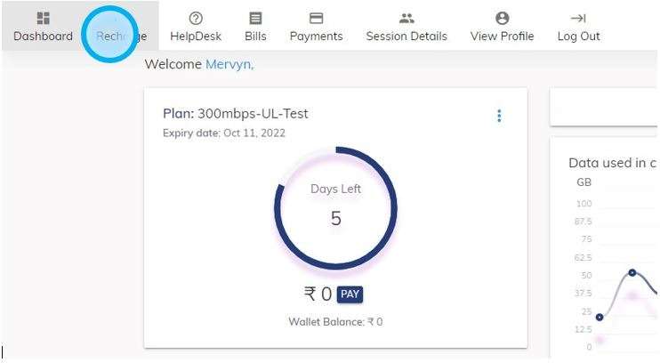Customer Recharge Option