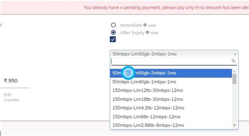 New Plan Dropdown