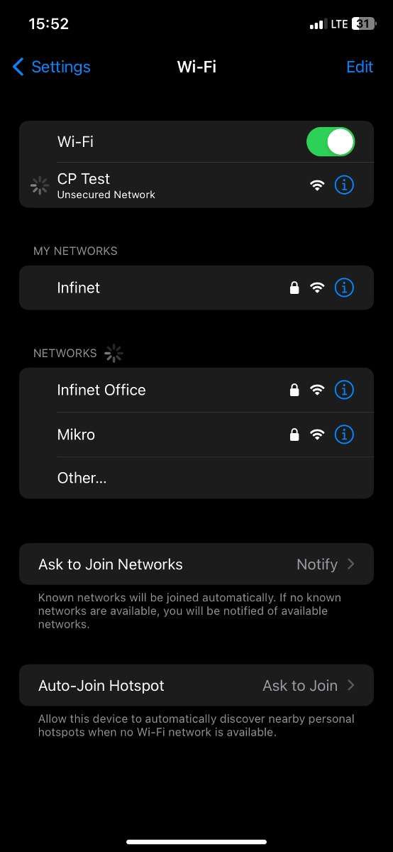 Wi-Fi Captive Portal - Device Settings